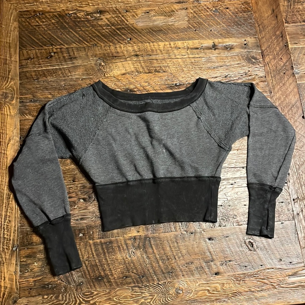 Free People Cropped Sweatshirt